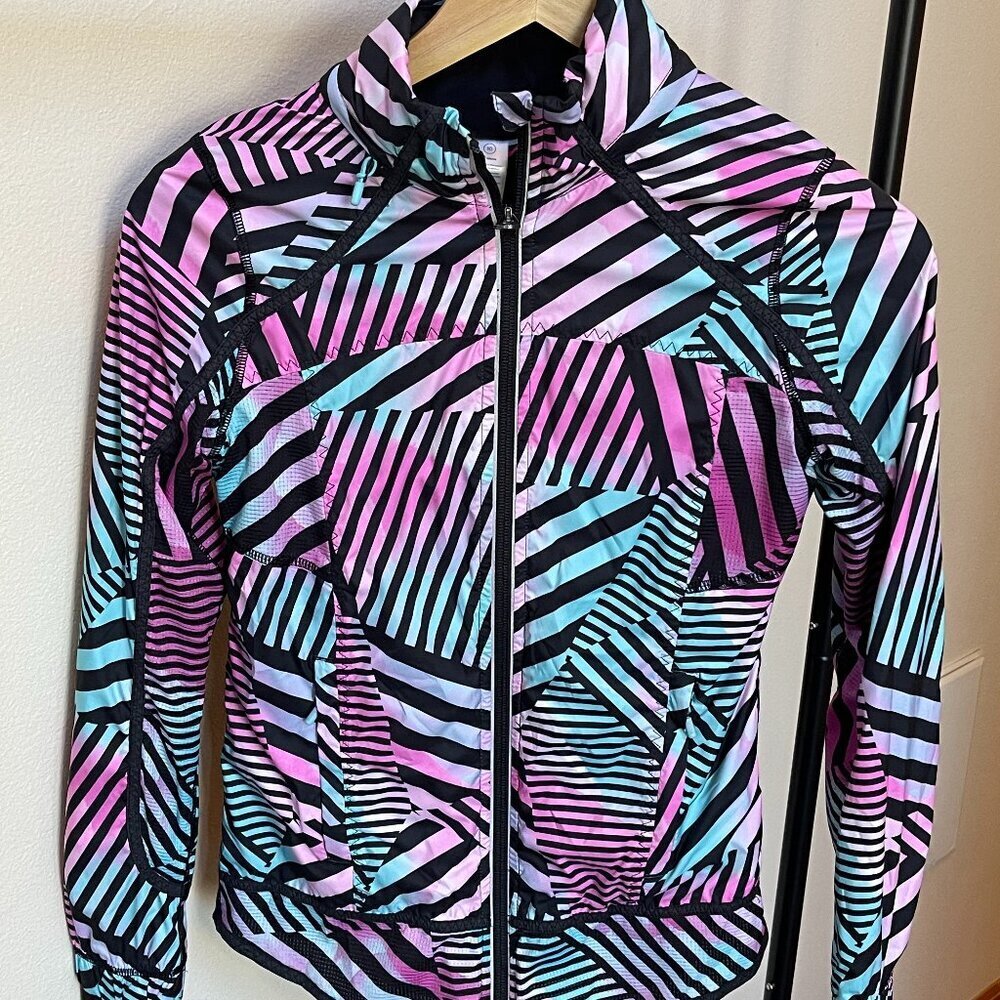 Ivivva by Lululemon Girls Perfect Your Practice Jacket - Size 10 - Pink/Blue
